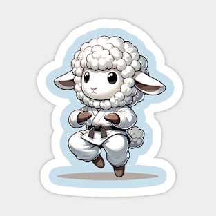 cute sheep kung fu Sticker